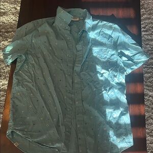 Men's vans Blue/green Short Sleeve button up Shirt